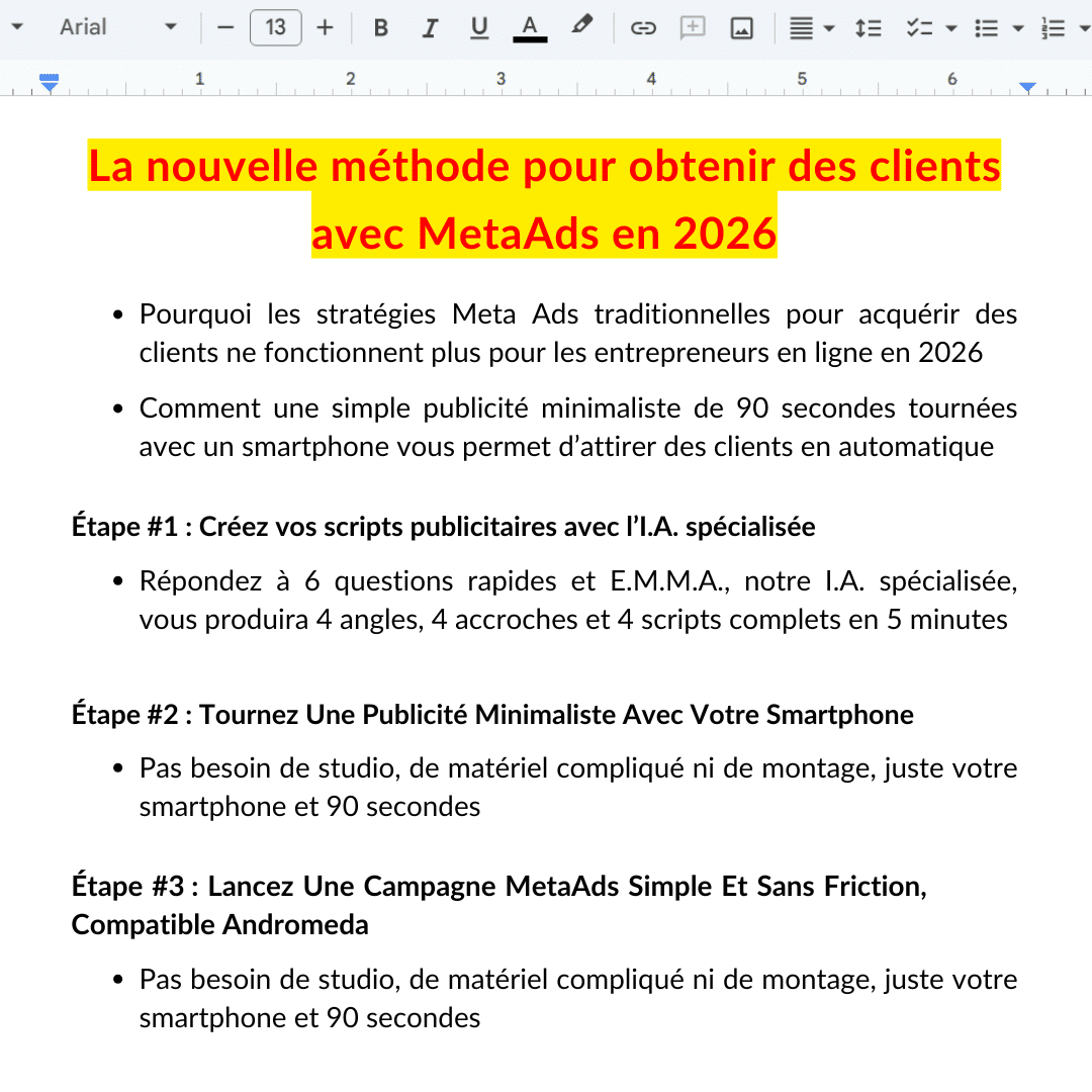 Ugly Ad Template - Capture d'écran #2 - Google Doc