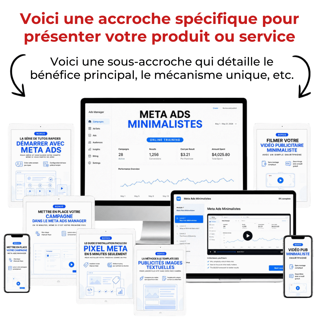 Ugly Ad Template - Pub à l'ancienne #2 - Accroche + image