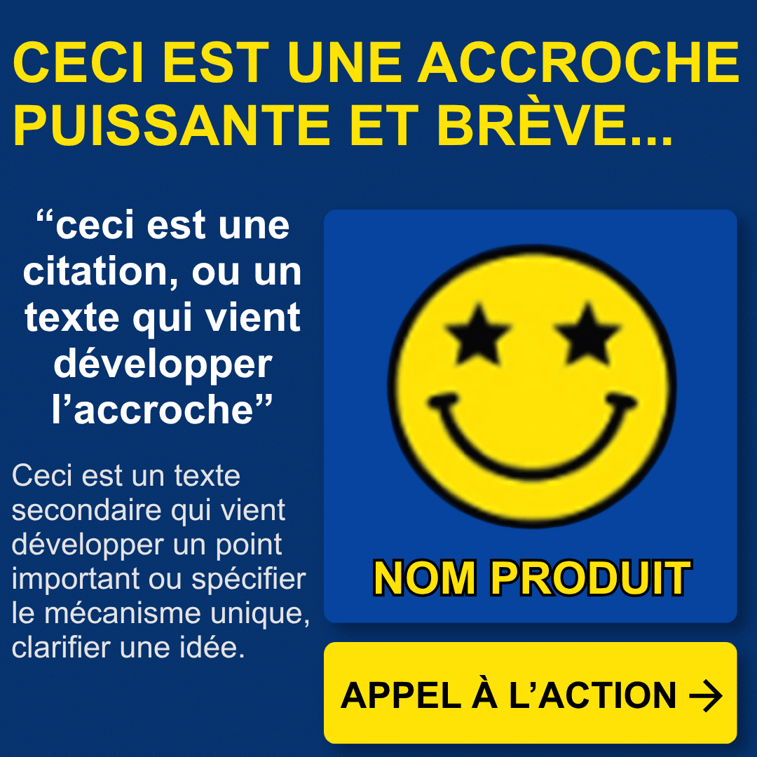 Ugly Ad Template - Pub à l'ancienne #3 - Square Ad Magazine