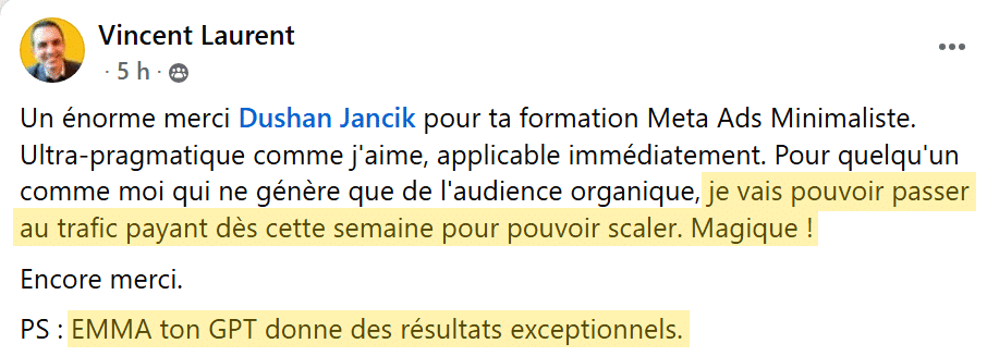temoignage-vincent-laurent-methode-minimaliste-meta-ads